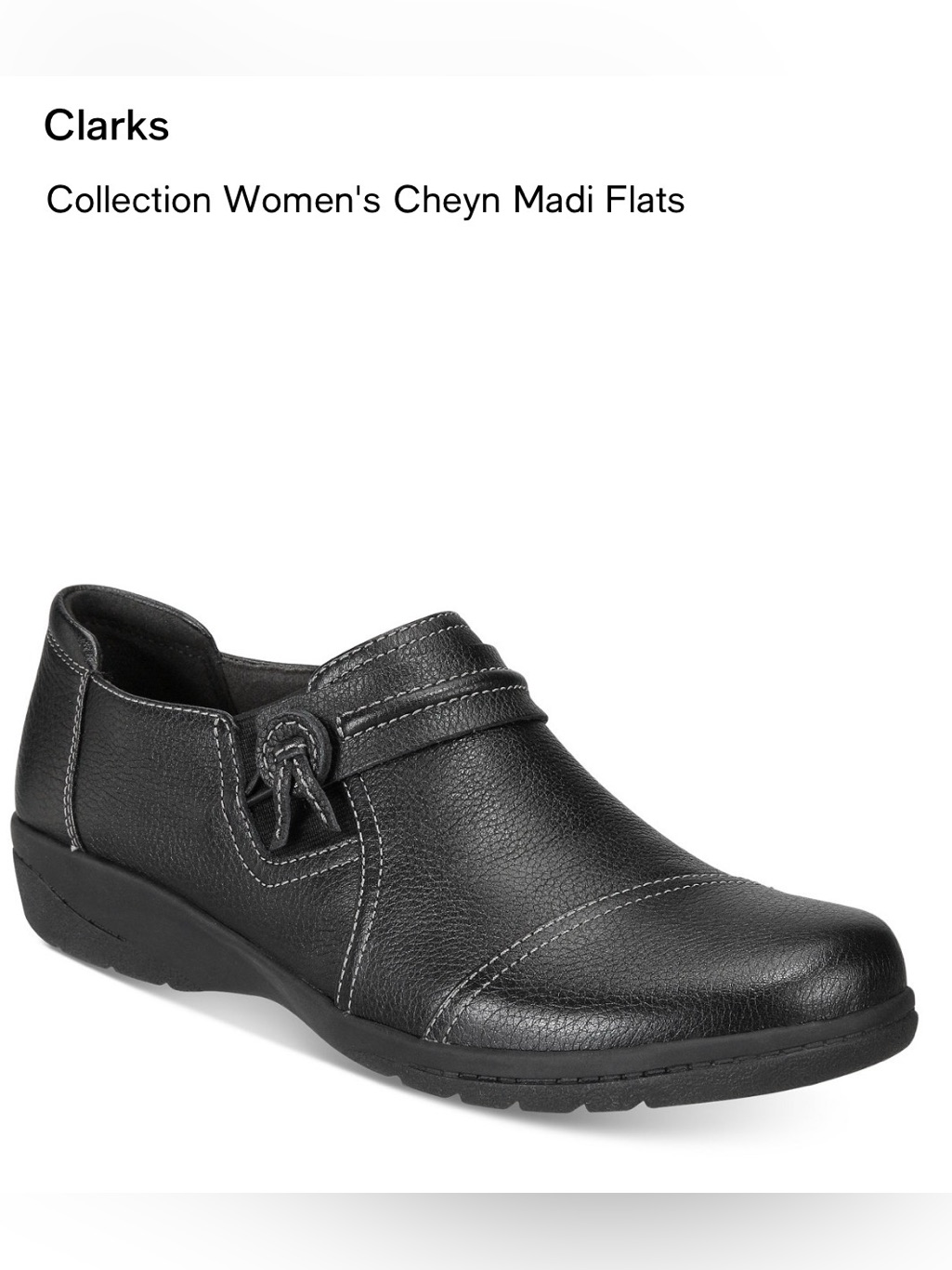 Clarks Women's Black Leather Cheyn Madi Slip-On Loafers
